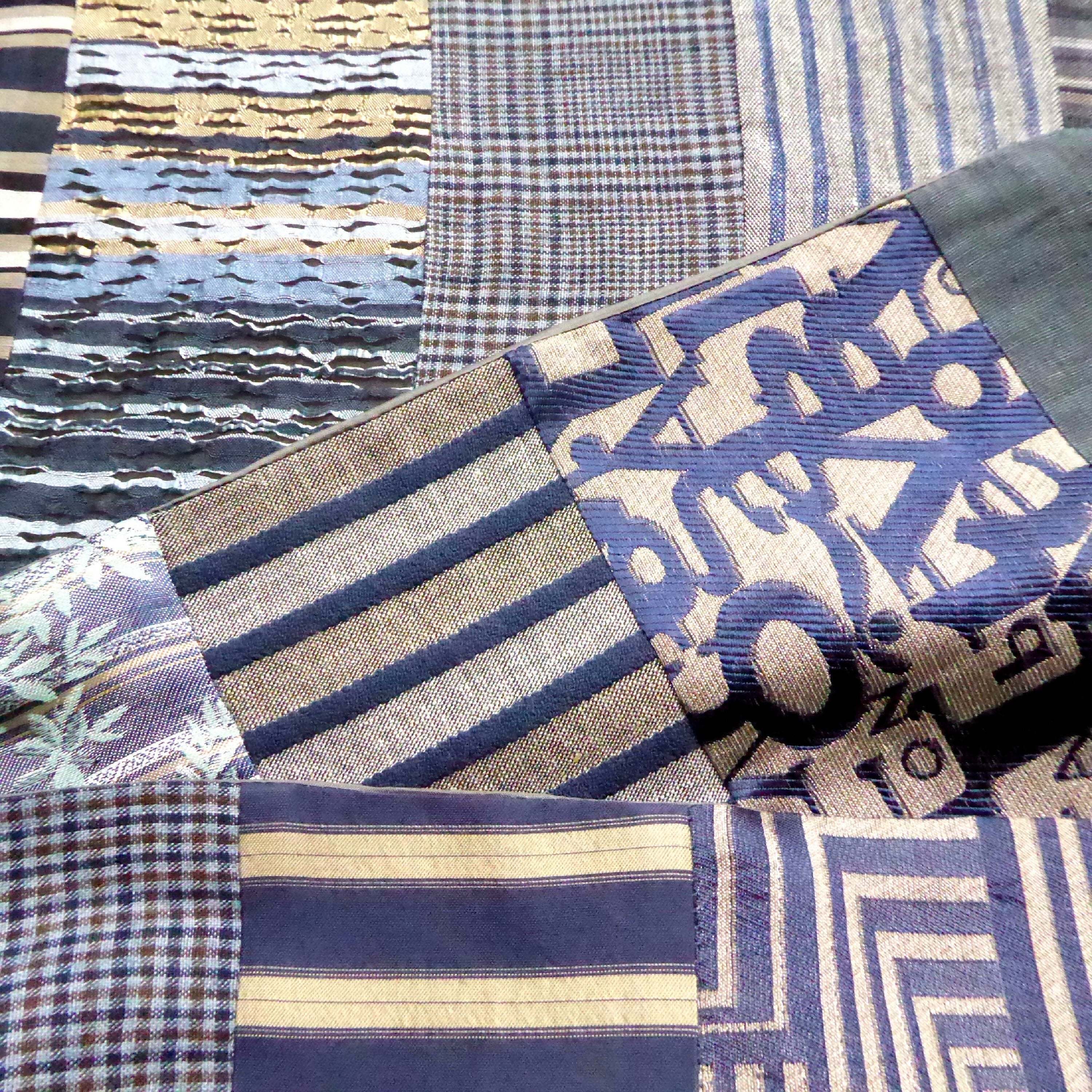 Écharpe intemporelle homme- bleu gris-beige | EMPREINTES Paris