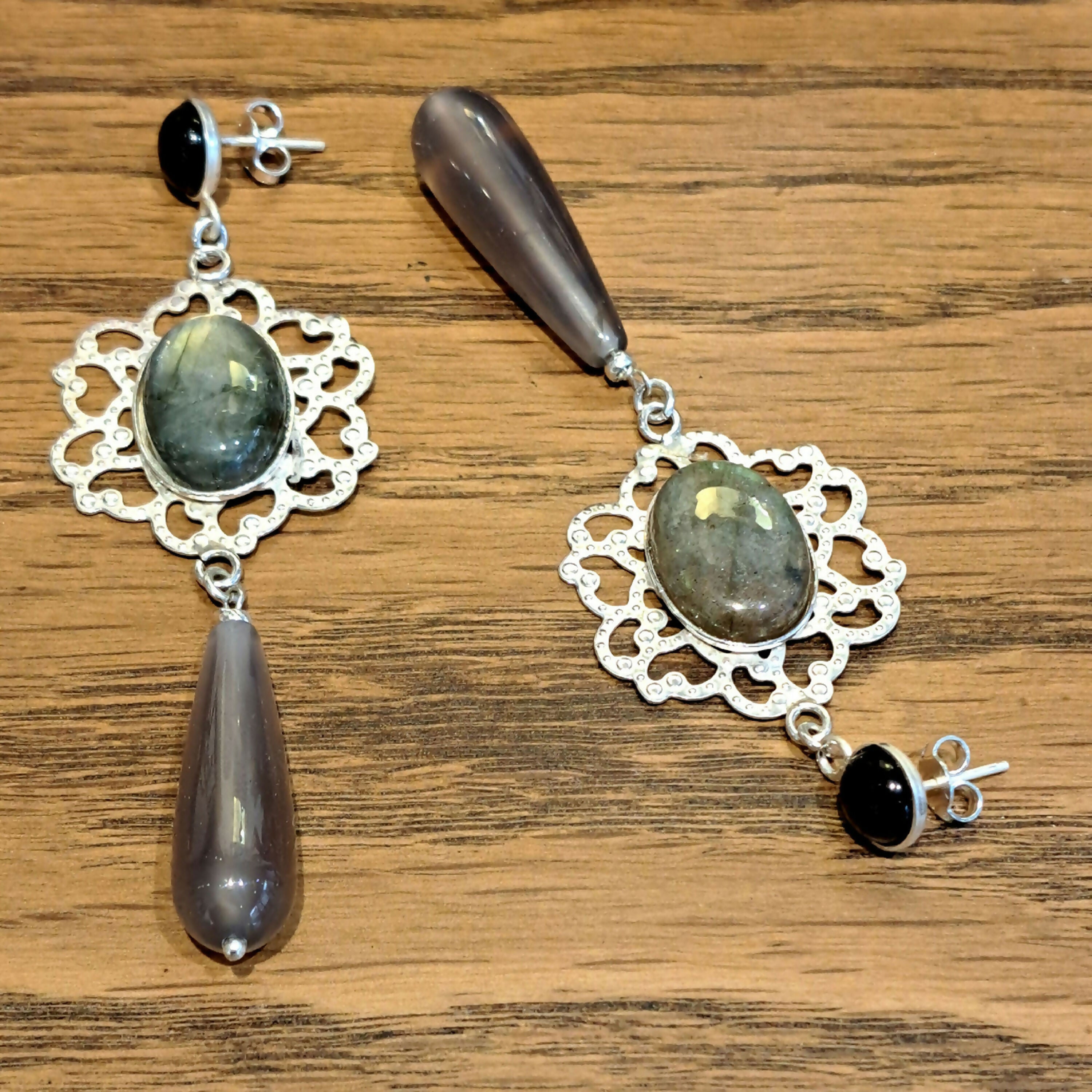boucles_doreilles_en_argent_labradorite_et_agate_grise_thierry_dhaine copie | EMPREINTES Paris