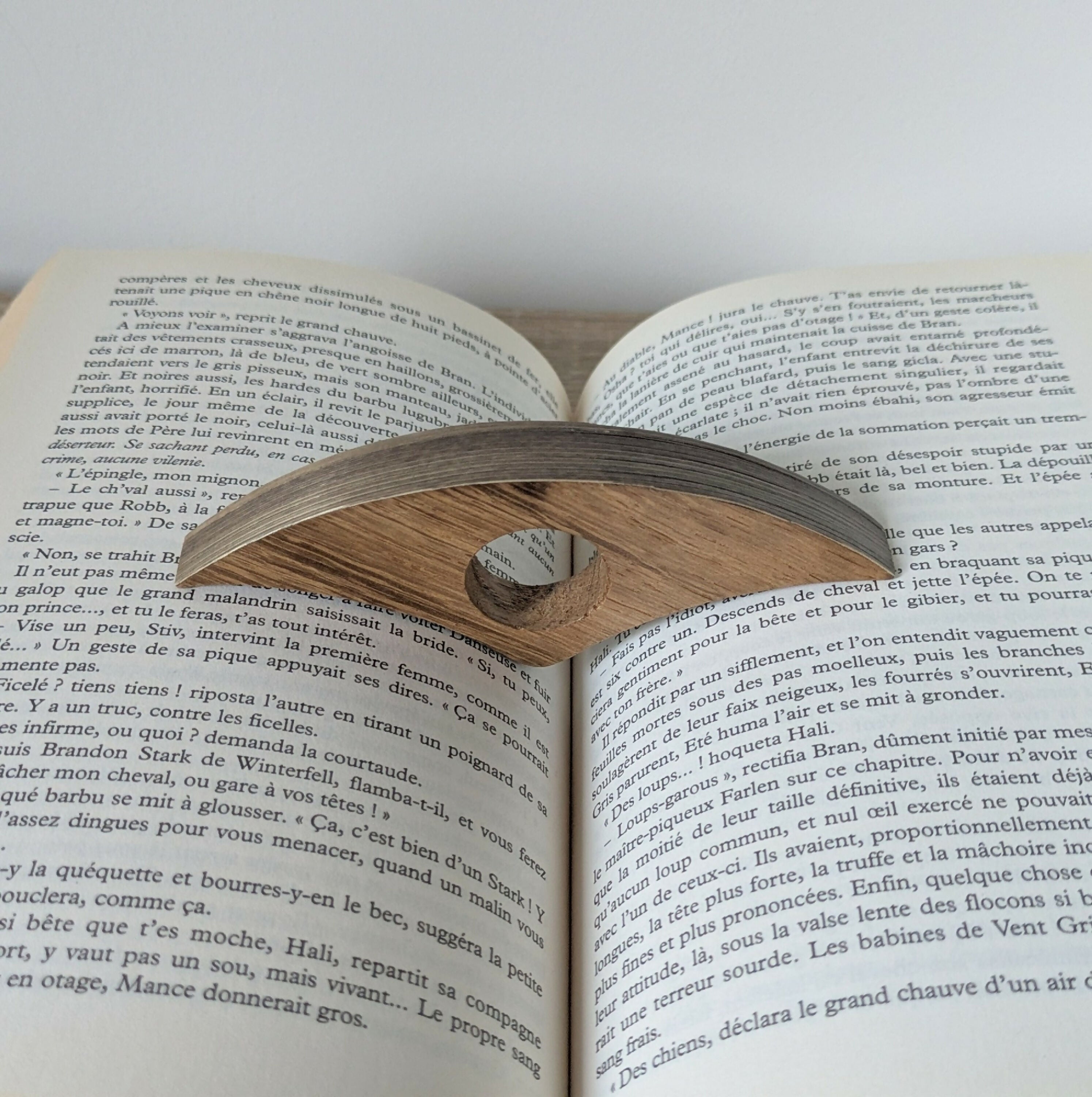 Bague de lecture avec Marqueterie de Paille Bronze Marron | EMPREINTES Paris