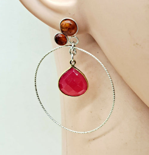 Boucles d'oreilles cercles et sillimanites | EMPREINTES Paris - EMPREINTES Paris