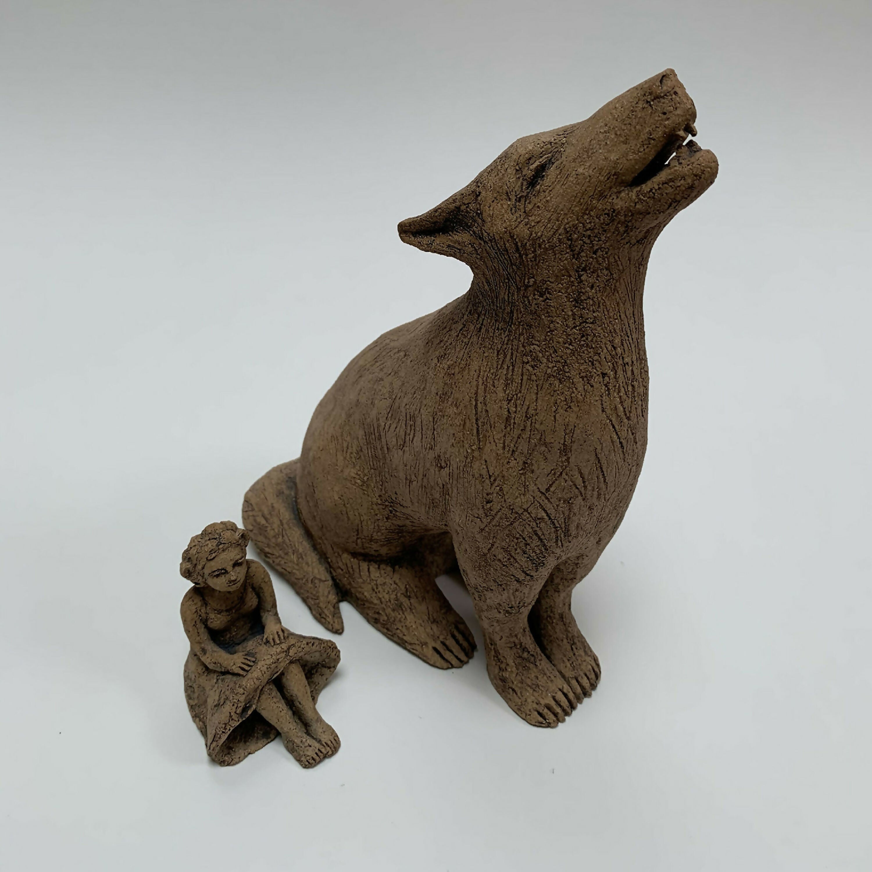 Sculpture Le loup et la fillette | EMPREINTES Paris