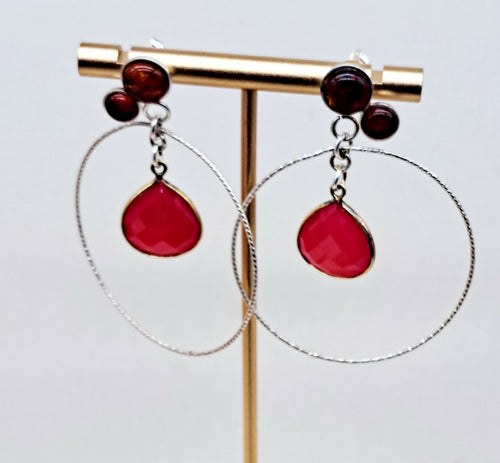 Boucles d'oreilles cercles et sillimanites | EMPREINTES Paris - EMPREINTES Paris