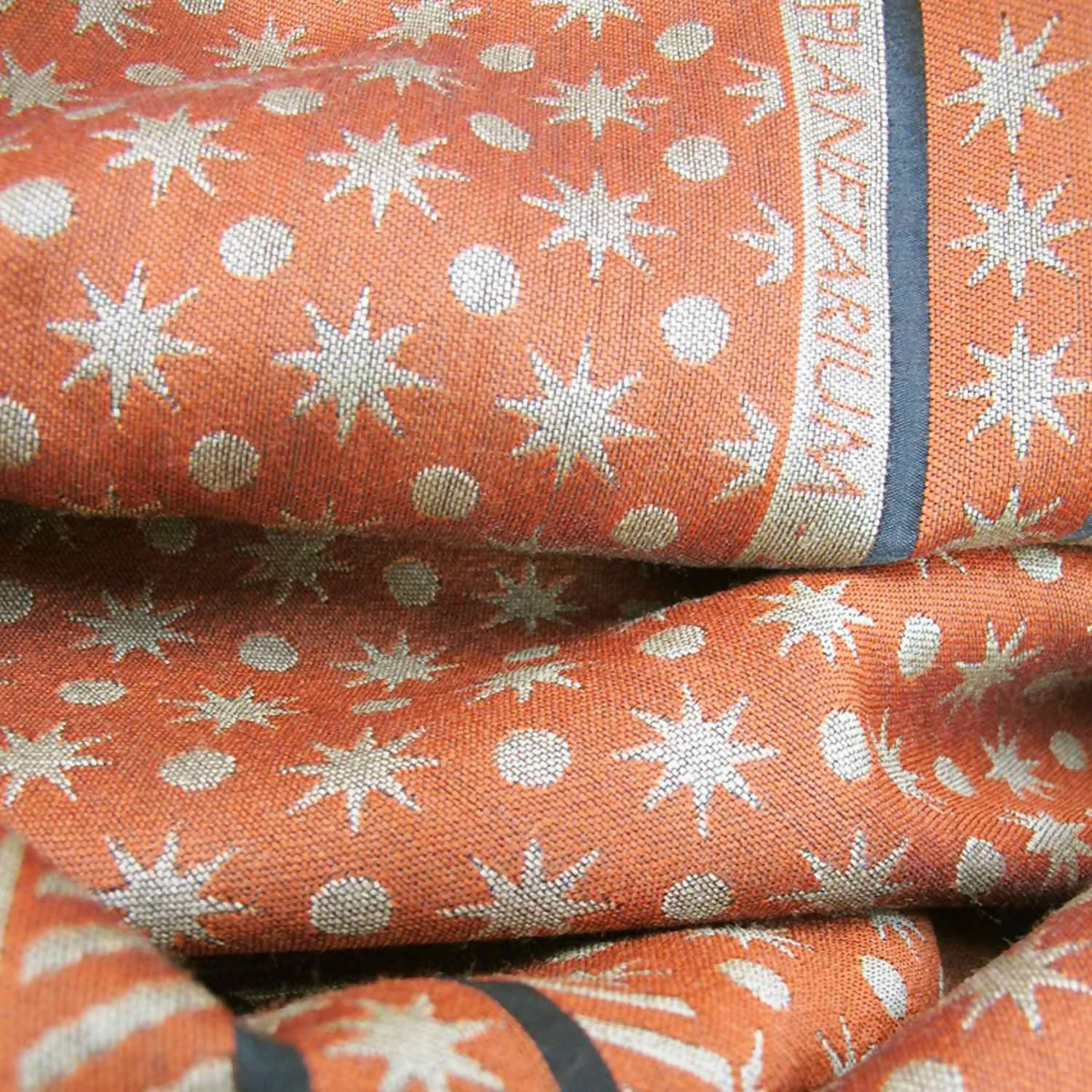 echarpe_maxi_laine_soie_orange_sable_planetarium_sophie_guyot_soieries copie | EMPREINTES Paris