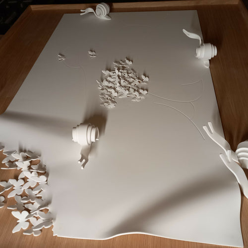 Sculpture murale Le rêve du papillon... l'origine | EMPREINTES Paris - EMPREINTES Paris