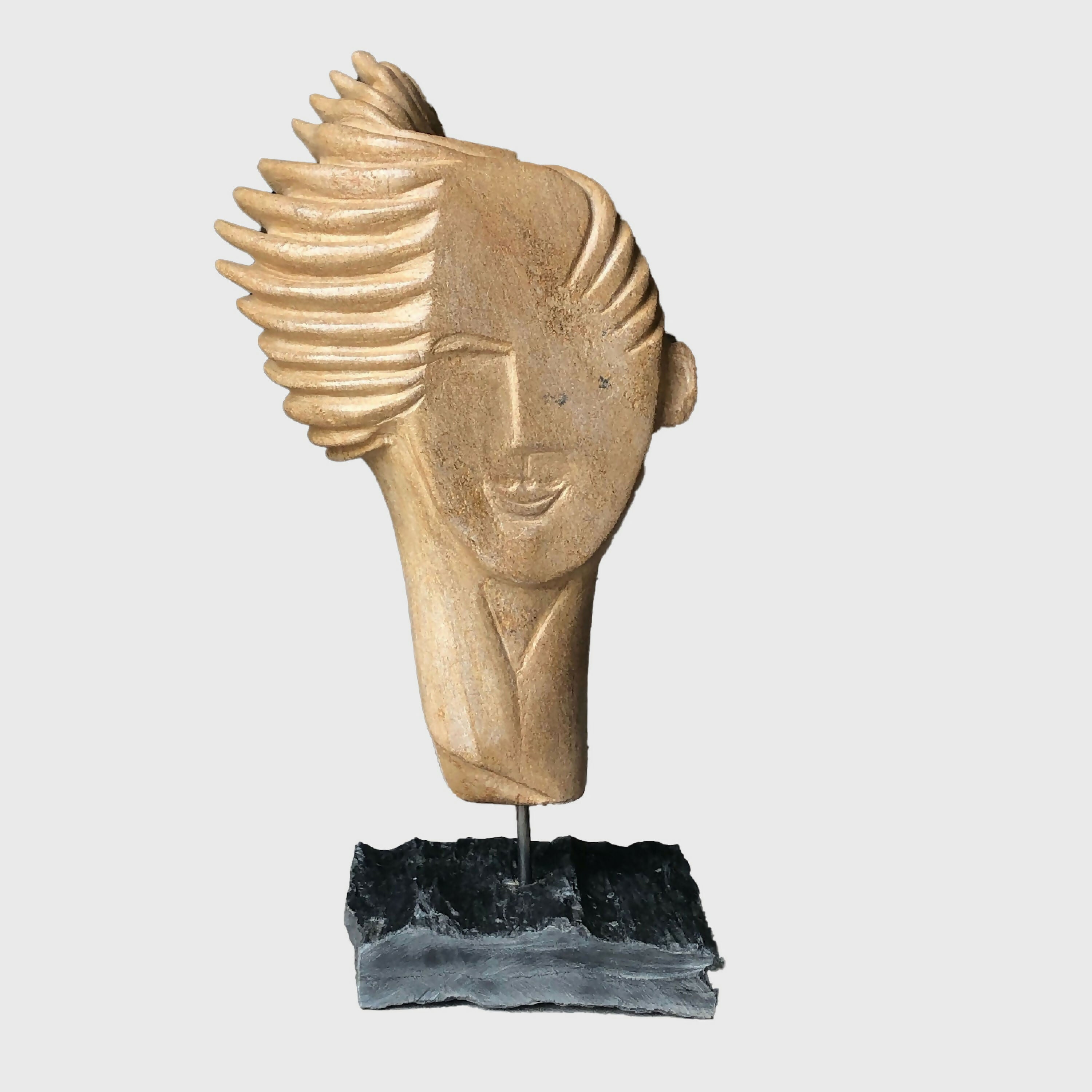 Symphonie, sculpture en stéatite terre de sienne | EMPREINTES Paris