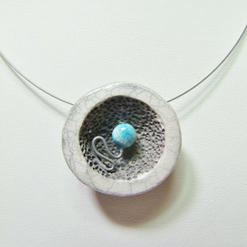 Collier Miro Coupelle blanc et bleu | EMPREINTES Paris - EMPREINTES Paris