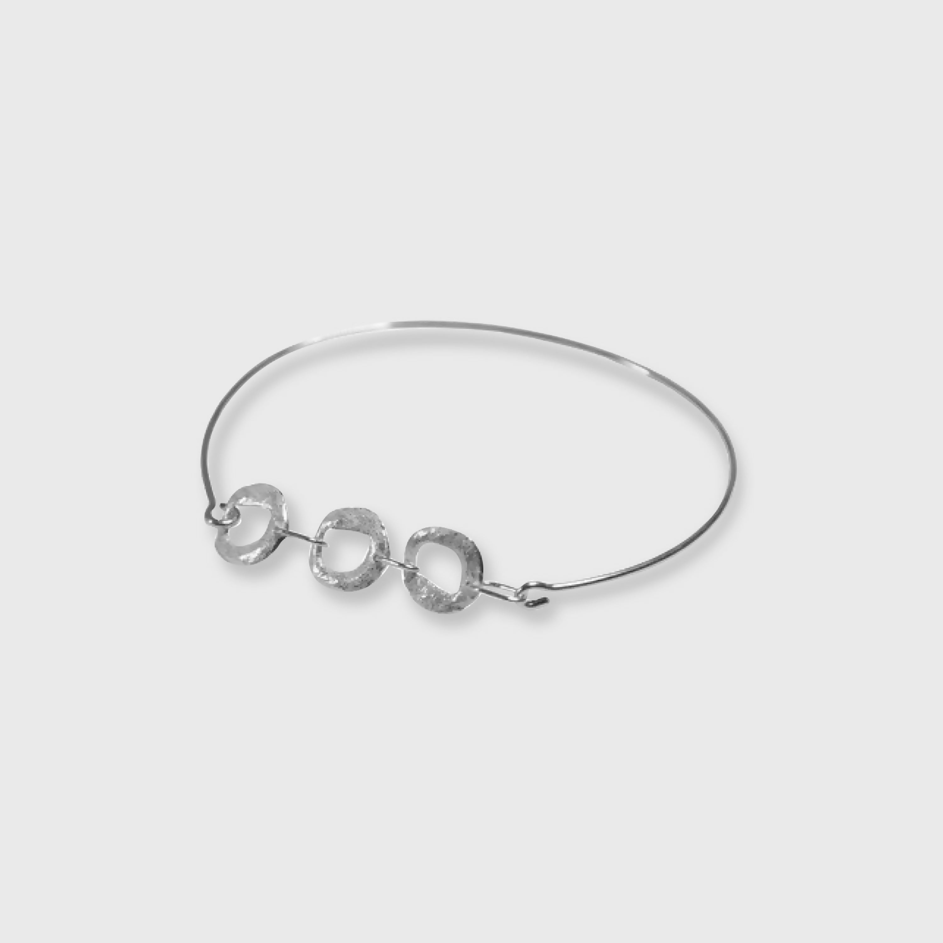 Bracelet moderne 3 petits cercles en argent massif | EMPREINTES Paris | EMPREINTES Paris