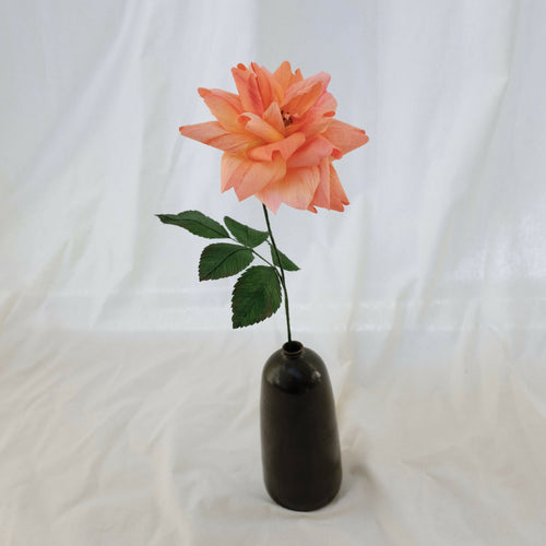 Rose en papier (couleur rose orangé) | EMPREINTES Paris - EMPREINTES Paris