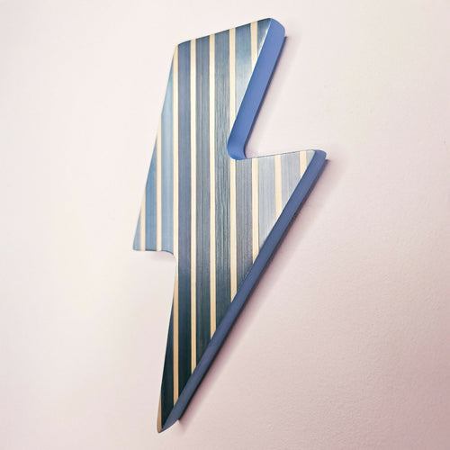 Série Mini Pop - Eclair rayures bleu clair et blanc | EMPREINTES Paris - EMPREINTES Paris