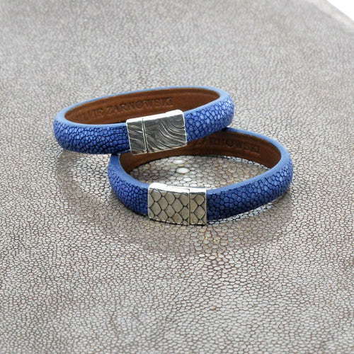bracelet_pacifique_en_galuchat_bleu_sylvie_zarnowski copie | EMPREINTES Paris - EMPREINTES Paris
