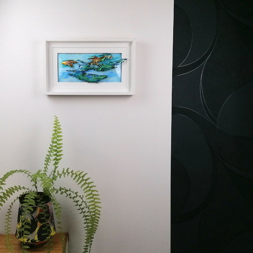 Déliquescence - Tableau en émail 3D sur cuivre et feuilles d'argent | EMPREINTES Paris - EMPREINTES Paris