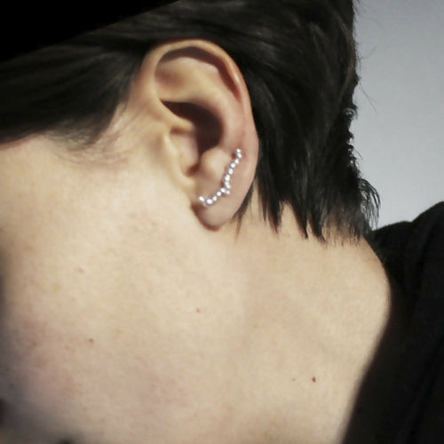 Bijoux d’oreilles Bulle en argent massif pour lobe | EMPREINTES Paris - EMPREINTES Paris