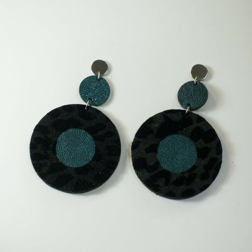 boucles_doreilles_retro_chic_noires_et_turquoises_julie_troncin_maroquinerie copie | EMPREINTES Paris - EMPREINTES Paris