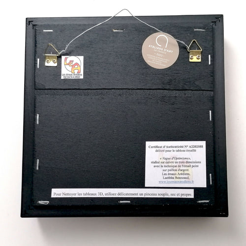 Vague d'Optimisme - Tableau en émail 3D sur cuivre et feuille d'argent | EMPREINTES Paris - EMPREINTES Paris