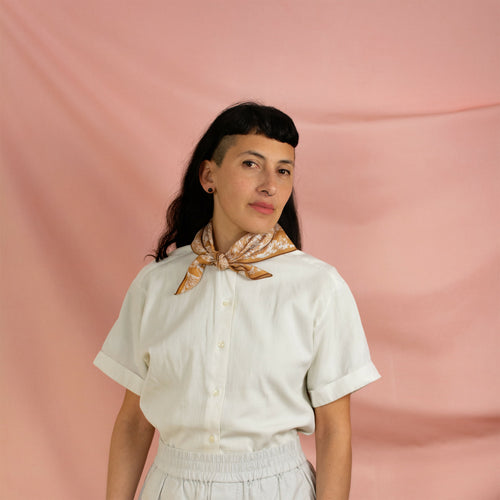 Bandana de Soie Mauvais Vents Bronze - prelude copie | EMPREINTES Paris - EMPREINTES Paris