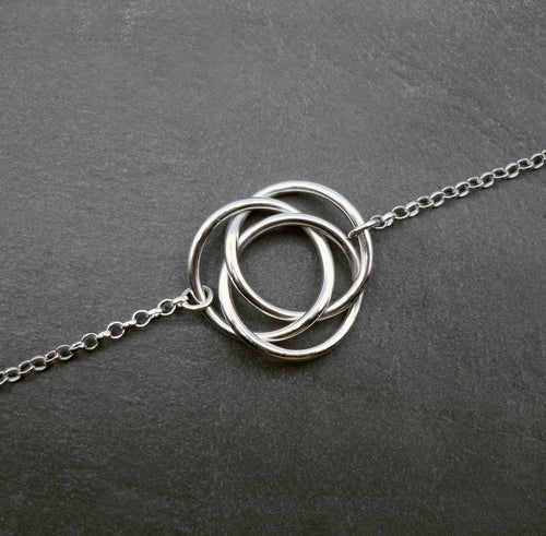 Bracelet anneaux de Borromée Argent rhodié | EMPREINTES Paris - EMPREINTES Paris