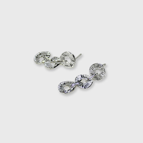 Boucles pendantes 3 rondelles en argent massif | EMPREINTES Paris - EMPREINTES Paris