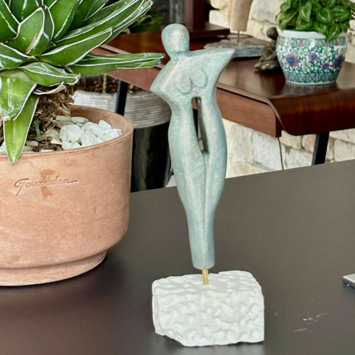 Figurine 3 en pierre calcaire de Crazannes, patiné bronze vert | EMPREINTES Paris - EMPREINTES Paris