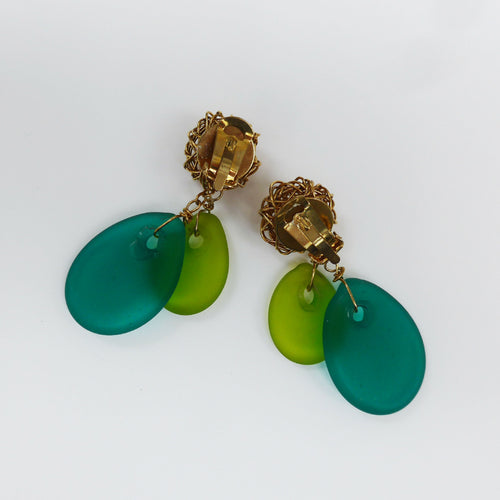 Boucles d'oreilles GALET VERT E1009 | EMPREINTES Paris - EMPREINTES Paris