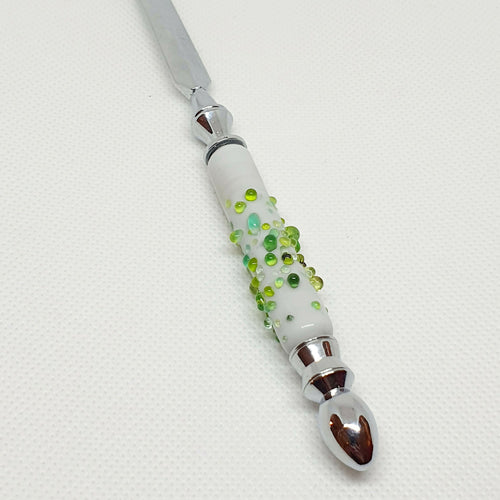 Coupe-papier en verre - Granulés vert | EMPREINTES Paris - EMPREINTES Paris