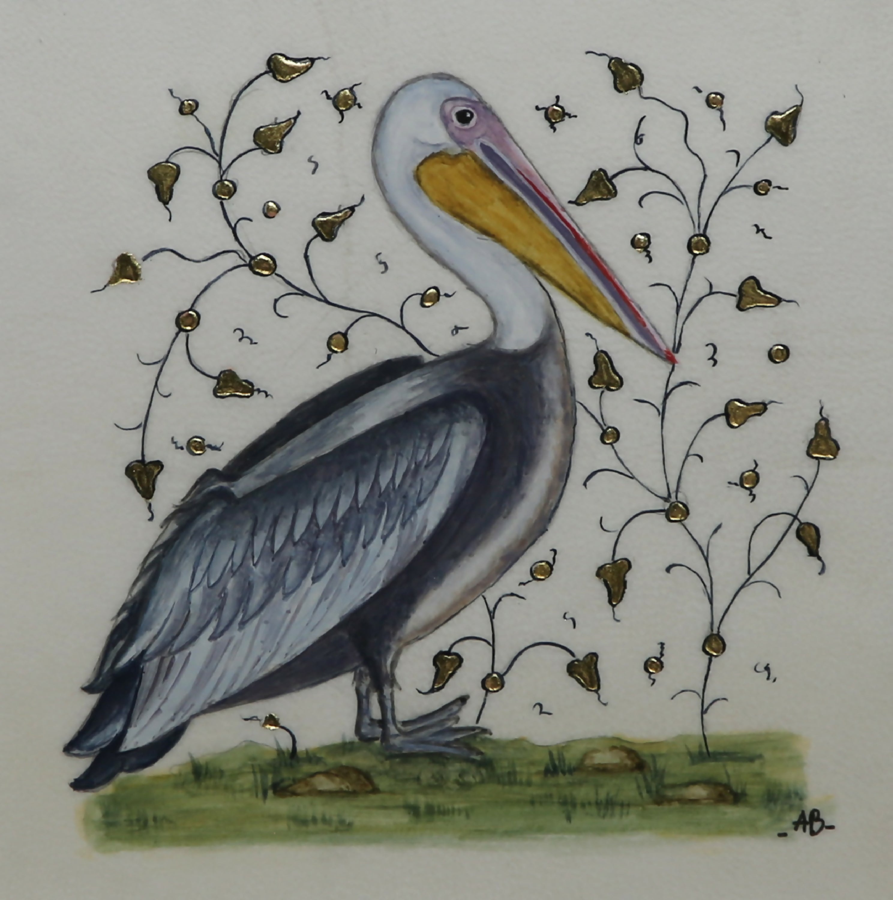 Enluminure Le pélican | EMPREINTES Paris