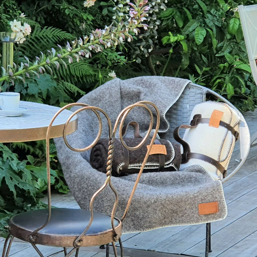 Plaid Terrasse chocolat Haute Laine Naturelle | EMPREINTES Paris - EMPREINTES Paris