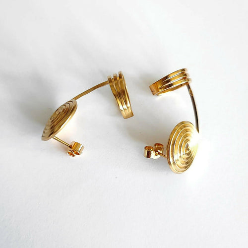 Boucles d'oreilles Klimty spirales argent doré ou argent rhodié | EMPREINTES Paris - EMPREINTES Paris