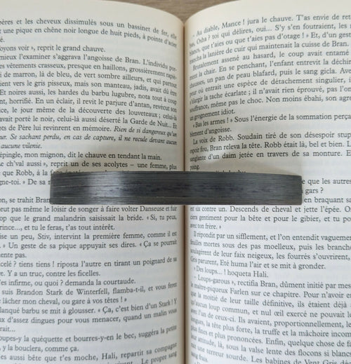 Bague de lecture avec Marqueterie de Paille Gris Anthracite | EMPREINTES Paris - EMPREINTES Paris