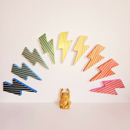 Série Mini Pop - Eclair rayures bleu marine et blanc | EMPREINTES Paris - EMPREINTES Paris