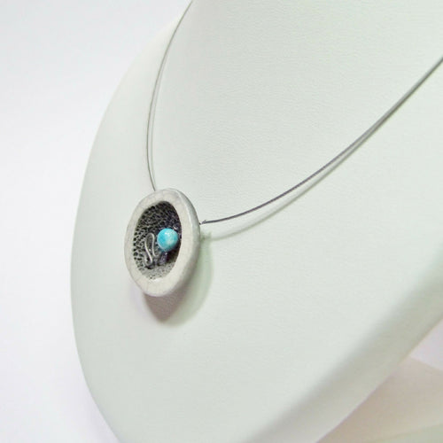 Collier Miro Coupelle blanc et bleu | EMPREINTES Paris - EMPREINTES Paris