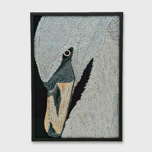 Tableau de broderie perlée L'élégance du cygne | EMPREINTES Paris - EMPREINTES Paris