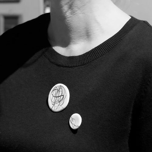 Broche double Fil d'Ariane | EMPREINTES Paris - EMPREINTES Paris