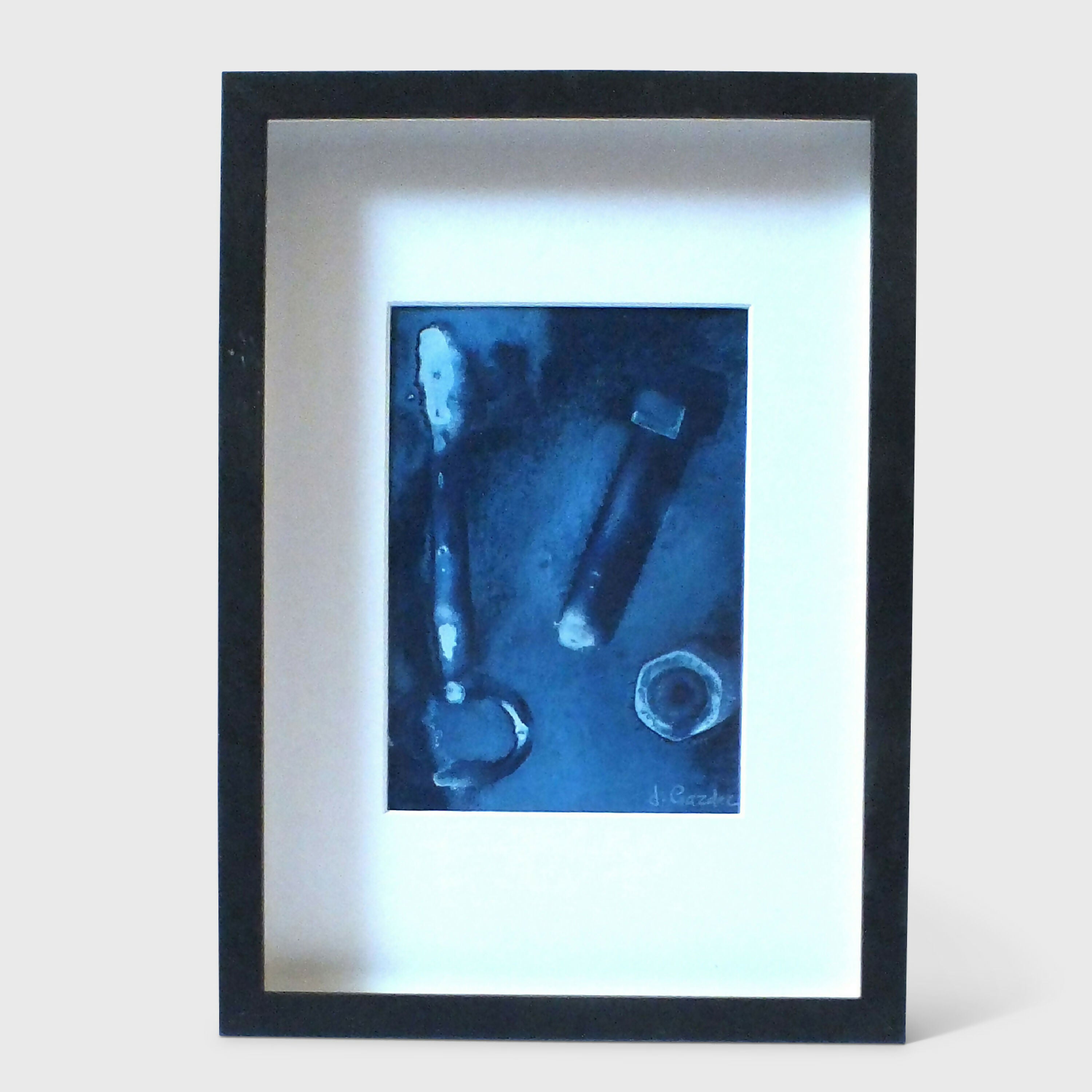 Cyanotype III encadré A4 pièce unique | EMPREINTES Paris