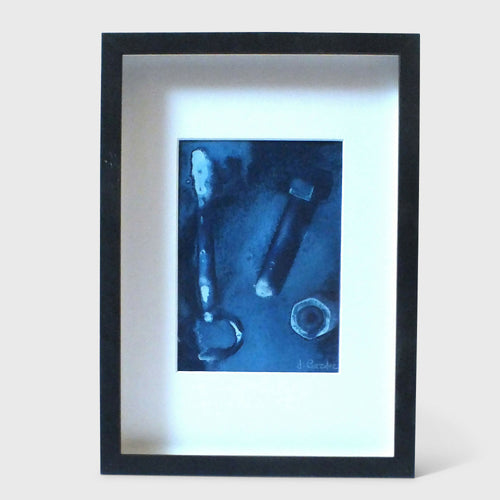 Cyanotype III encadré A4 pièce unique | EMPREINTES Paris - EMPREINTES Paris