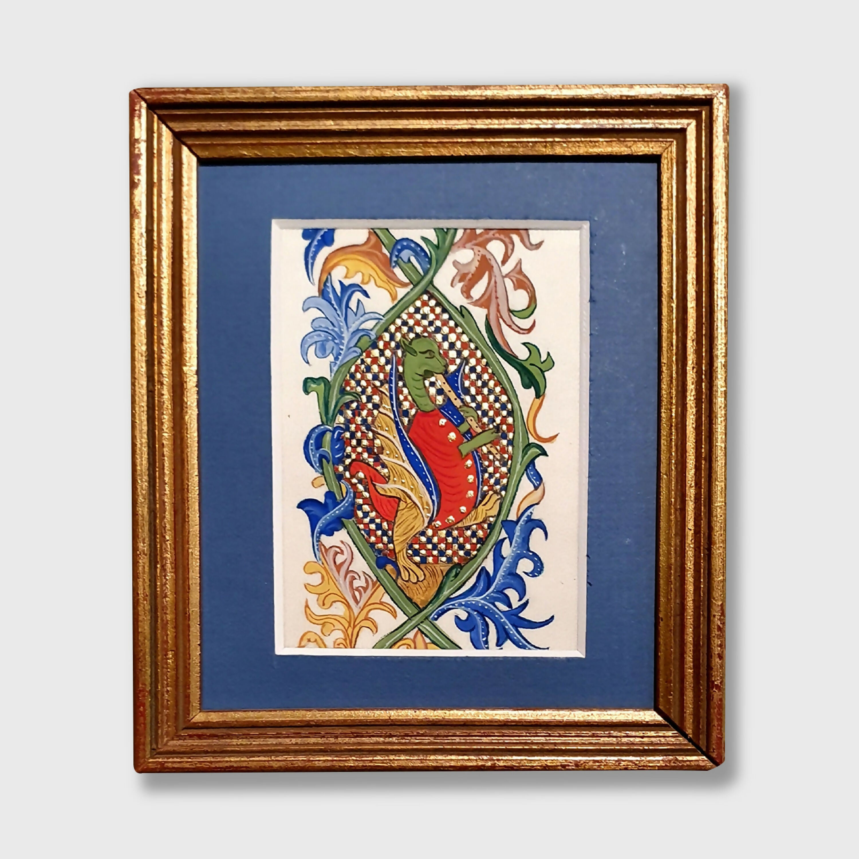 enluminure_dragon_musicien_les_parchemins_dores_enluminure copie | EMPREINTES Paris