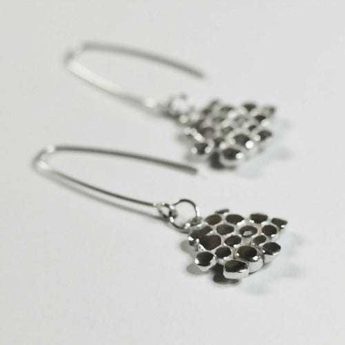 Boucles d’oreilles pendantes Ecume en argent massif | EMPREINTES Paris - EMPREINTES Paris