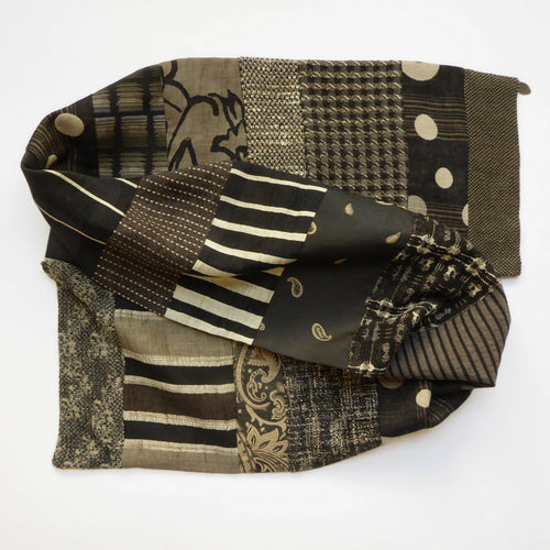 Écharpe intemporelle homme- Graphique beige | EMPREINTES Paris - EMPREINTES Paris