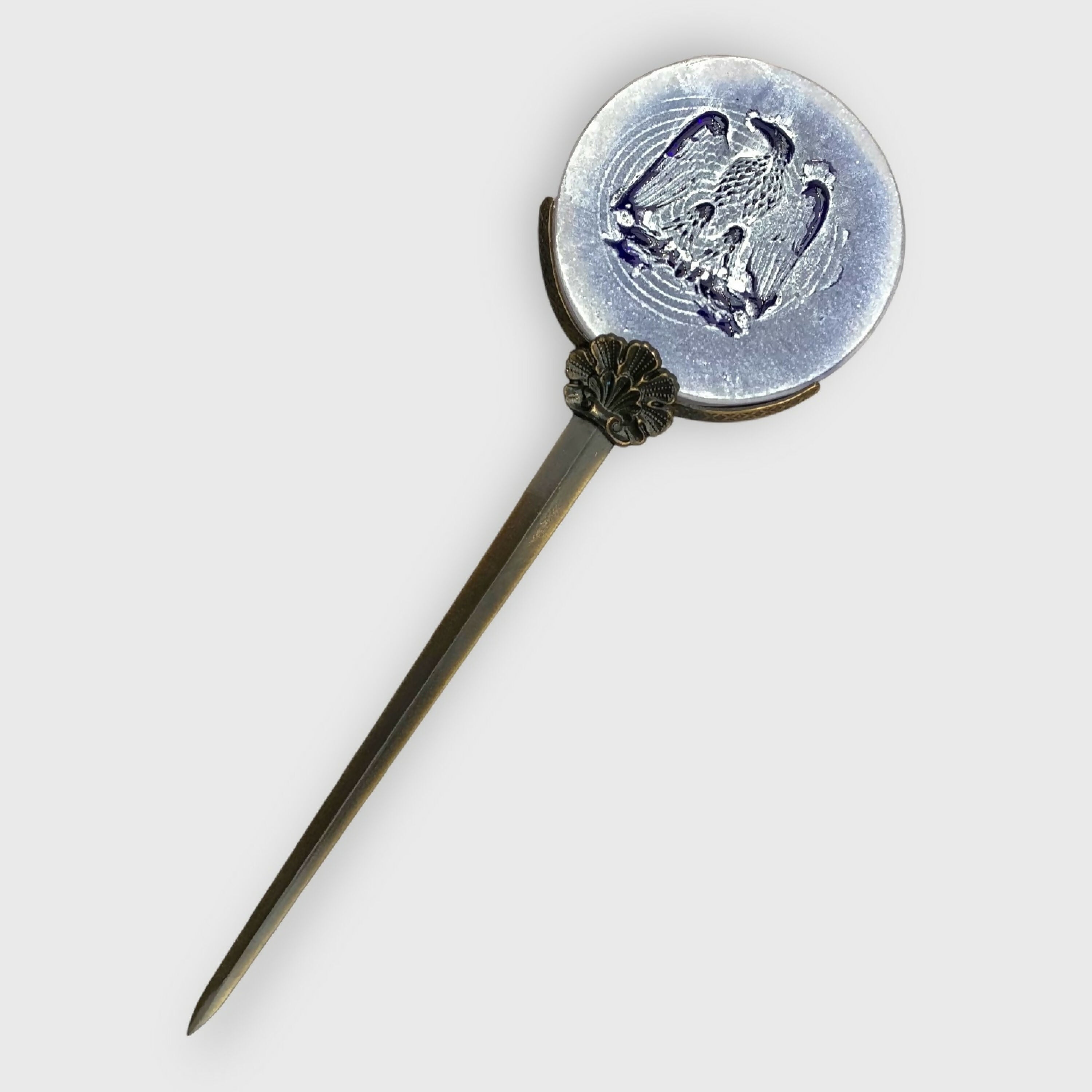 aigle, aigle royal, aigle Americain, cadeau decoration bleu, cadeau homme, ouvre-lettres, coupe papier, accessoir de bureaux | EMPREINTES Paris