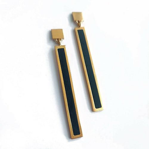 Boucles d'oreilles Harmonie Klimtée bois d'ébène | EMPREINTES Paris - EMPREINTES Paris