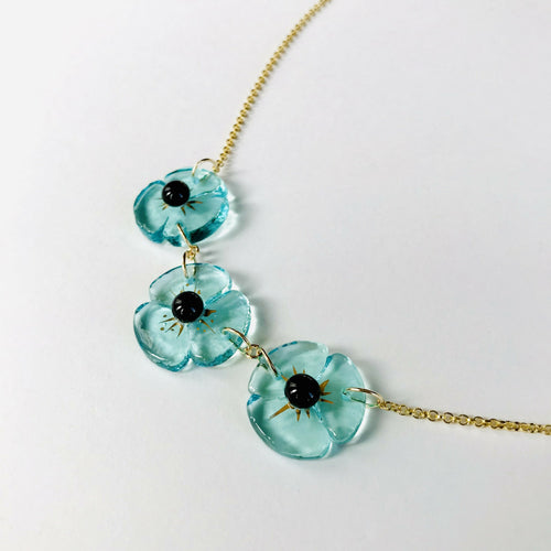 Collier trois fleurs turquoise | EMPREINTES Paris - EMPREINTES Paris
