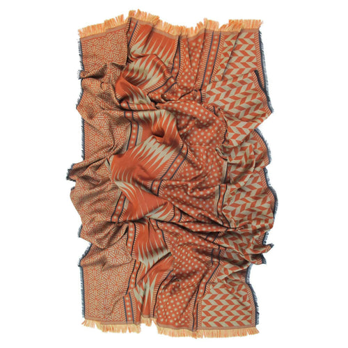 echarpe_maxi_laine_soie_orange_sable_planetarium_sophie_guyot_soieries copie | EMPREINTES Paris - EMPREINTES Paris
