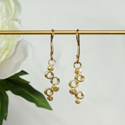 Boucles d'oreilles dorés Six bulles | EMPREINTES Paris - EMPREINTES Paris