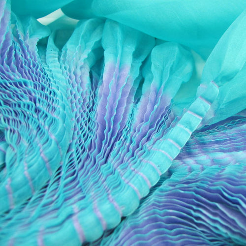 Écharpe longue plissée en organza de soie VOLPLIVOL 004 | EMPREINTES Paris - EMPREINTES Paris