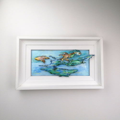 Déliquescence - Tableau en émail 3D sur cuivre et feuilles d'argent | EMPREINTES Paris - EMPREINTES Paris