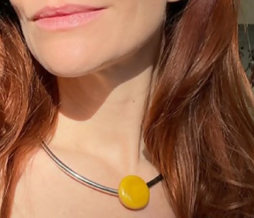 Collier sakura jaune | EMPREINTES Paris - EMPREINTES Paris