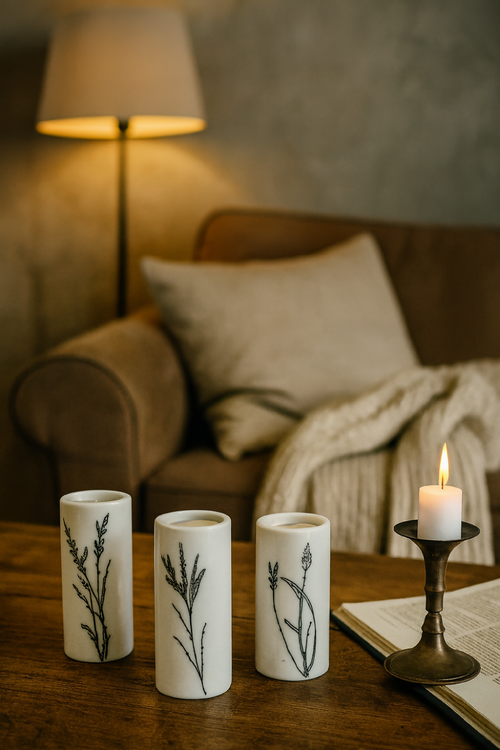 Bougeoir HERBES FOLLES ERAGROSTIS | EMPREINTES Paris - EMPREINTES Paris