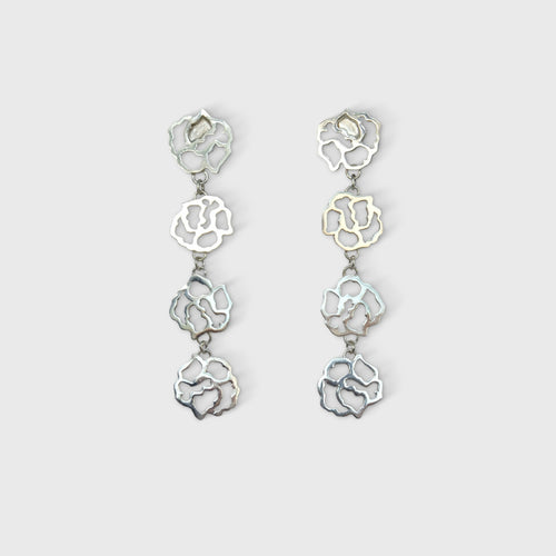 Boucles d'oreilles argent Quatre boutons de Rose | EMPREINTES Paris - EMPREINTES Paris