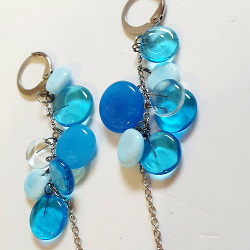 Boucles d'oreilles grappe en verre de Murano- 4 Coloris au choix | EMPREINTES Paris - EMPREINTES Paris