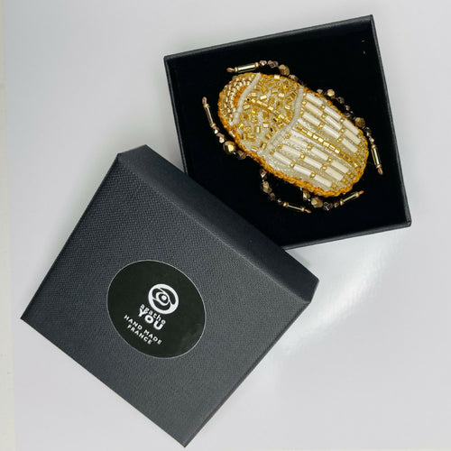 Broche Scarabée Grège | EMPREINTES Paris - EMPREINTES Paris