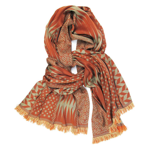 echarpe_maxi_laine_soie_orange_sable_planetarium_sophie_guyot_soieries copie | EMPREINTES Paris - EMPREINTES Paris
